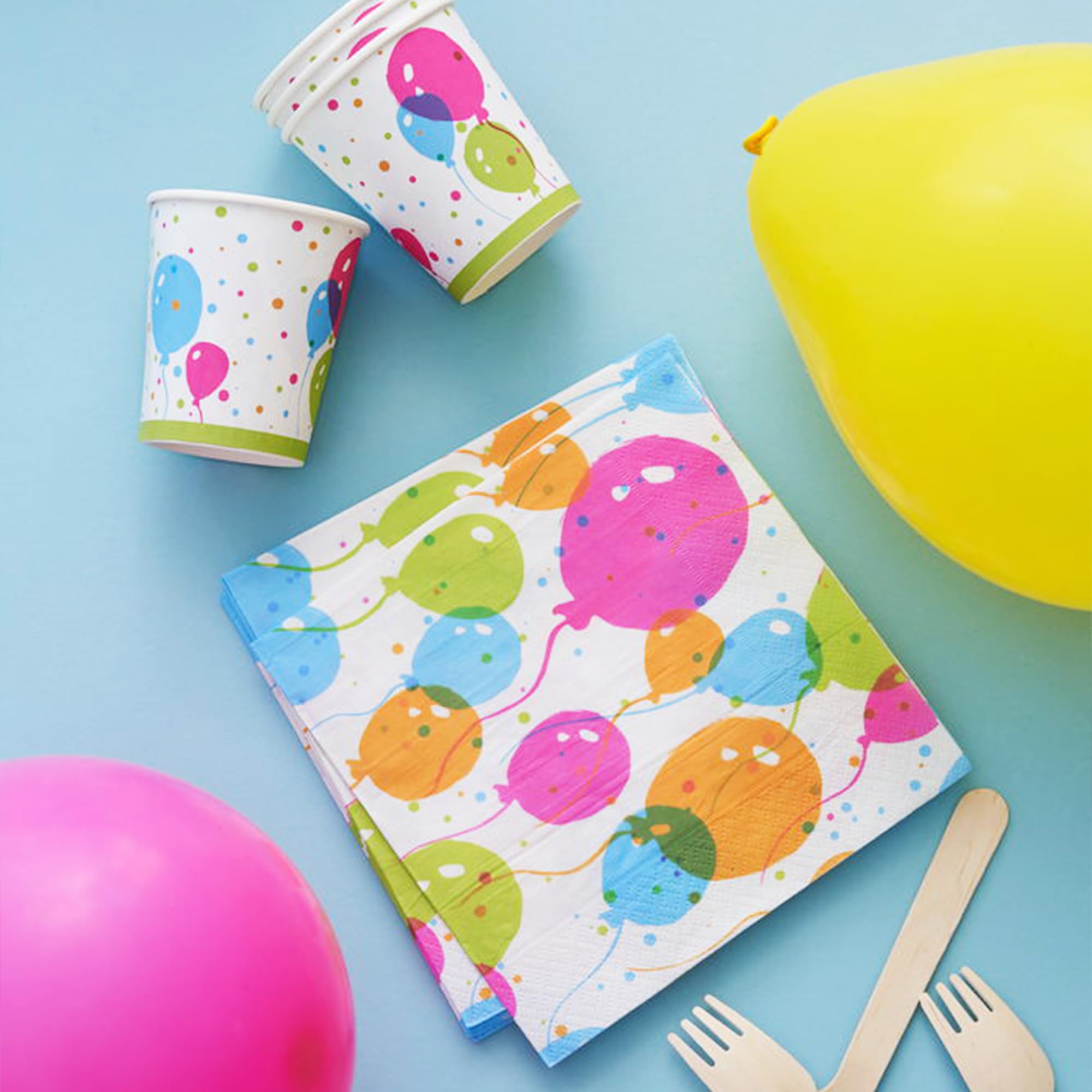 Balloon Beverage Napkins for Cocktails, Appetizers, Bar Drinks, Birthdays and Party Events, 3 Ply Thick and Absorbent, (Splash Balloon, 20 Count Beverage) - Image 5