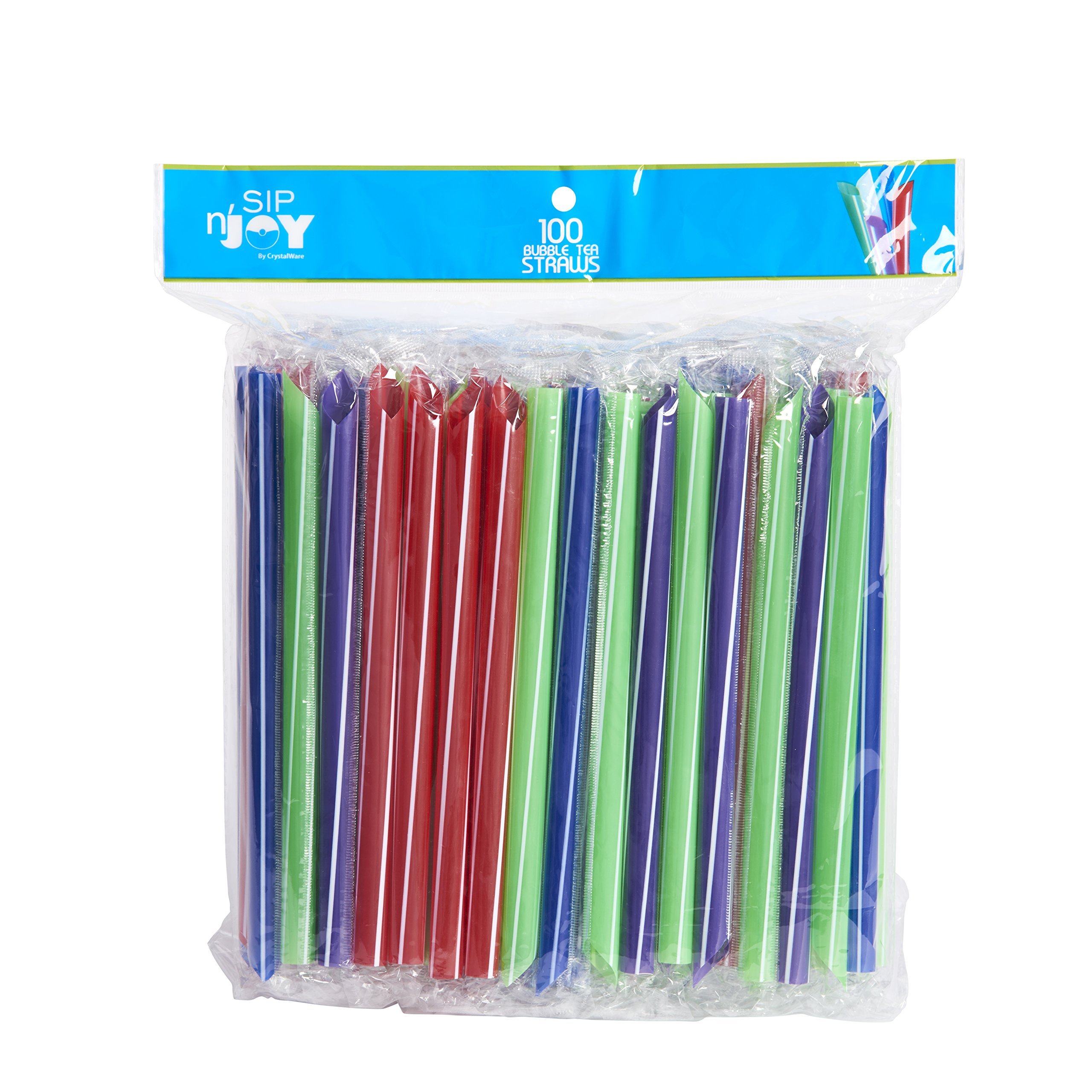 Bubble Tea, Smoothie Straws, Great for Boba, Milkshakes and Slushies, Assorted Colors Party Straws, Individually Wrapped, Extra Wide and 8 Inches Long (Extra Wide Smoothie - 100 Pack) - Image 4