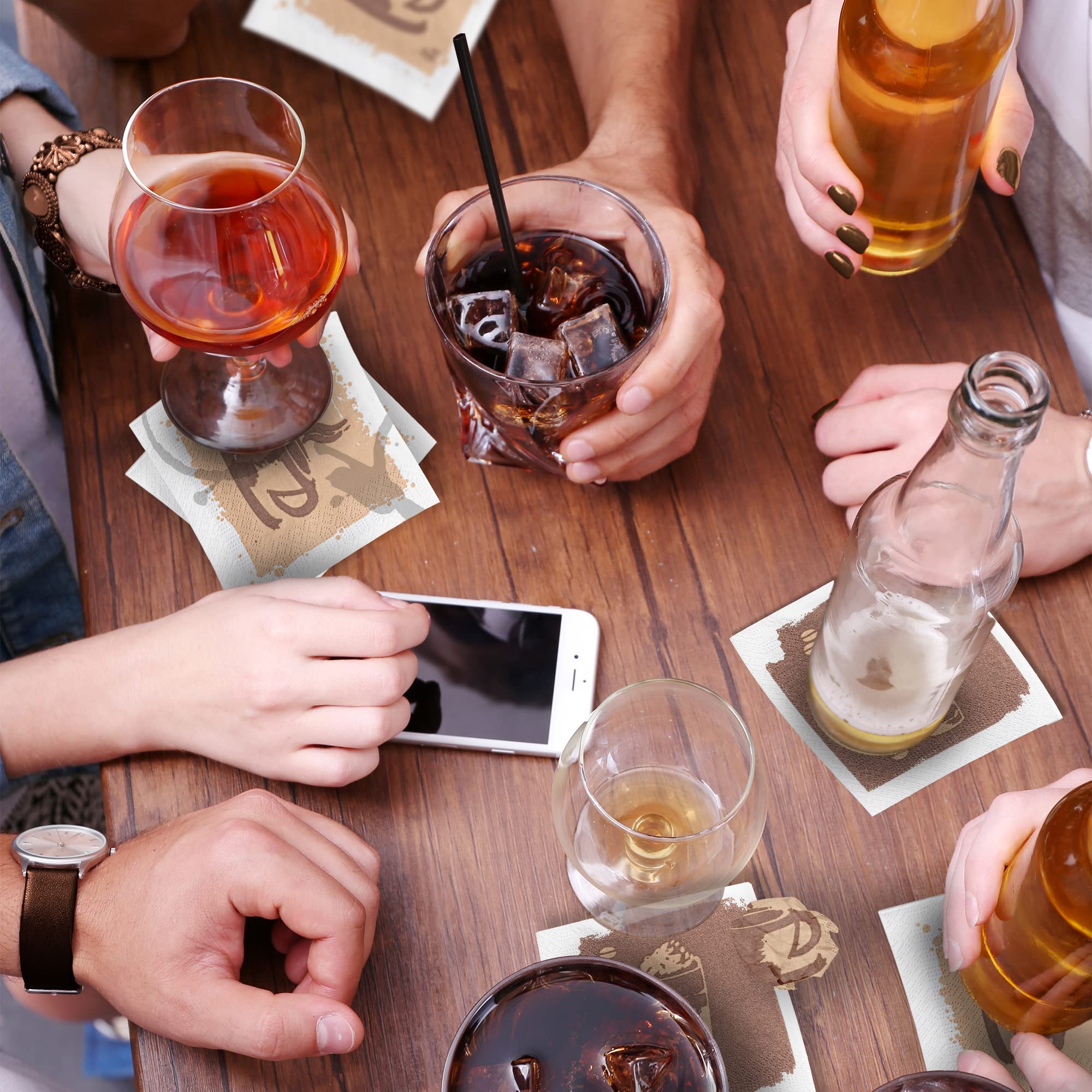 Cafeteria Beverage Napkins (300 Count) 2-Ply Disposable Cocktail Napkins for Bar, Weddings, Parties, Events, Premium Quality and EU Made - Image 4