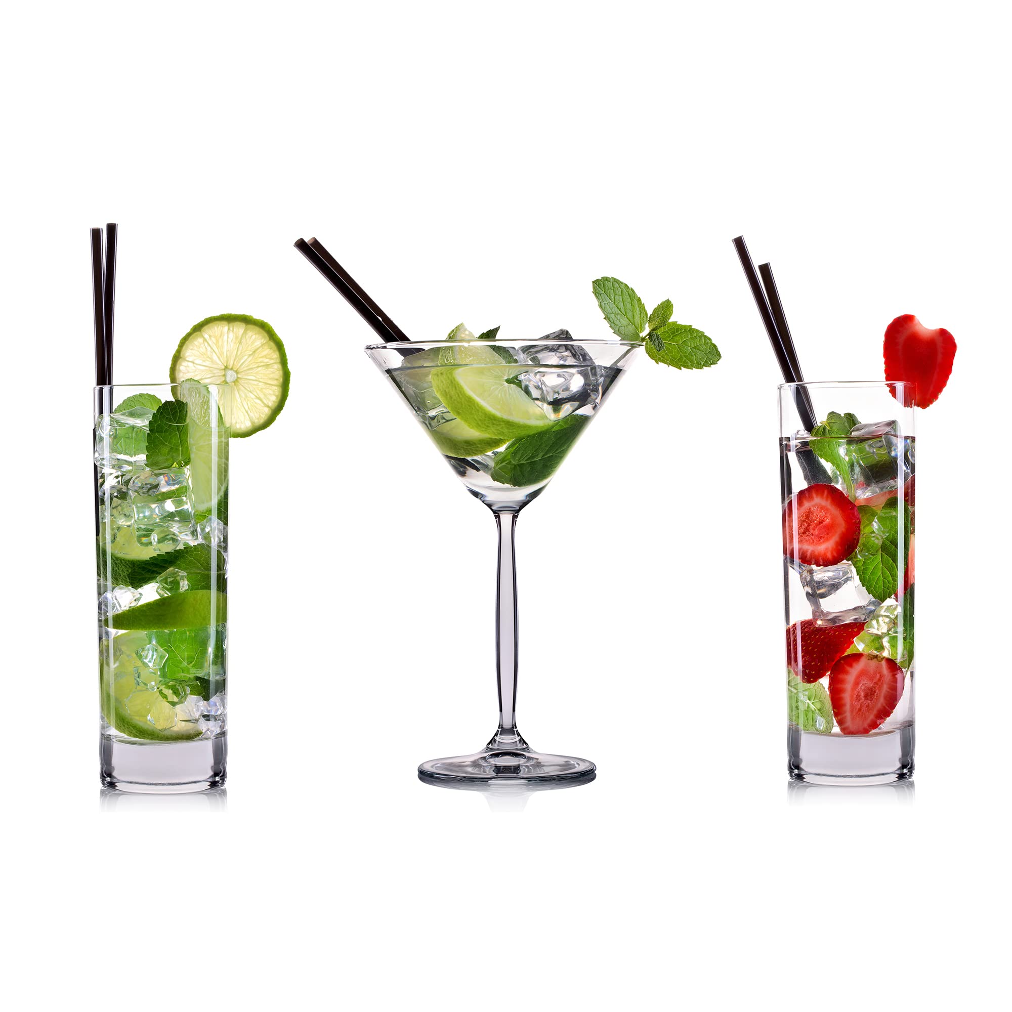 Crystalware, Black Plastic Straws, 7 3/4 Inches, Jumbo Pack 500 Straws - 2 Packs - Image 4