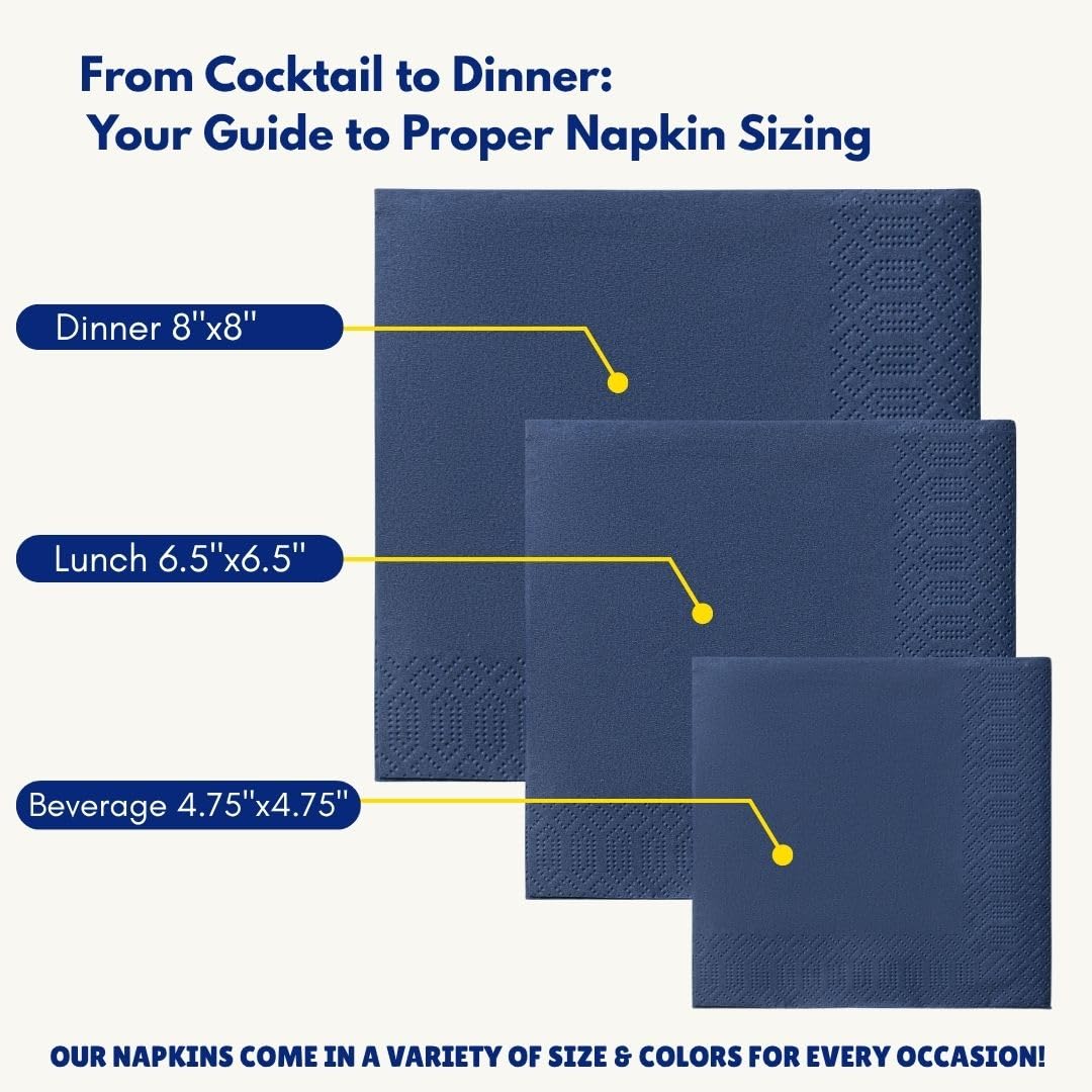 Cafeteria Beverage Napkins (300 Count) 2-Ply Disposable Cocktail Napkins for Bar, Weddings, Parties, Events, Premium Quality and EU Made - Image 8