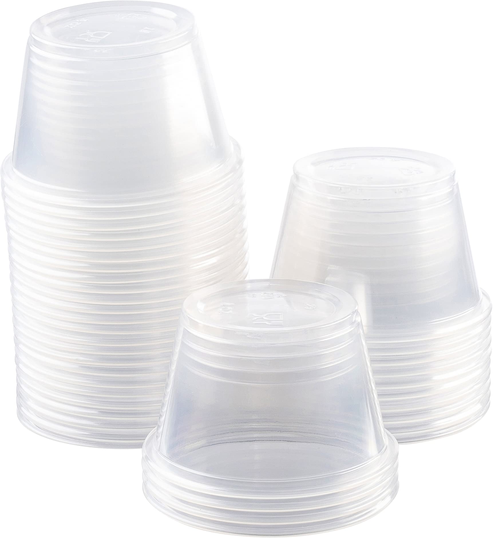 ESKAY PRODUCTS Disposable Plastic Portion Cups, Dressing or Sauce Container, Condiment Cup, Portion Cups, Sampling Cup, Case of 2500 Cups (25 Bags of 100 Cups) (Clear, 5.5 oz-2500 Cups) - Image 4