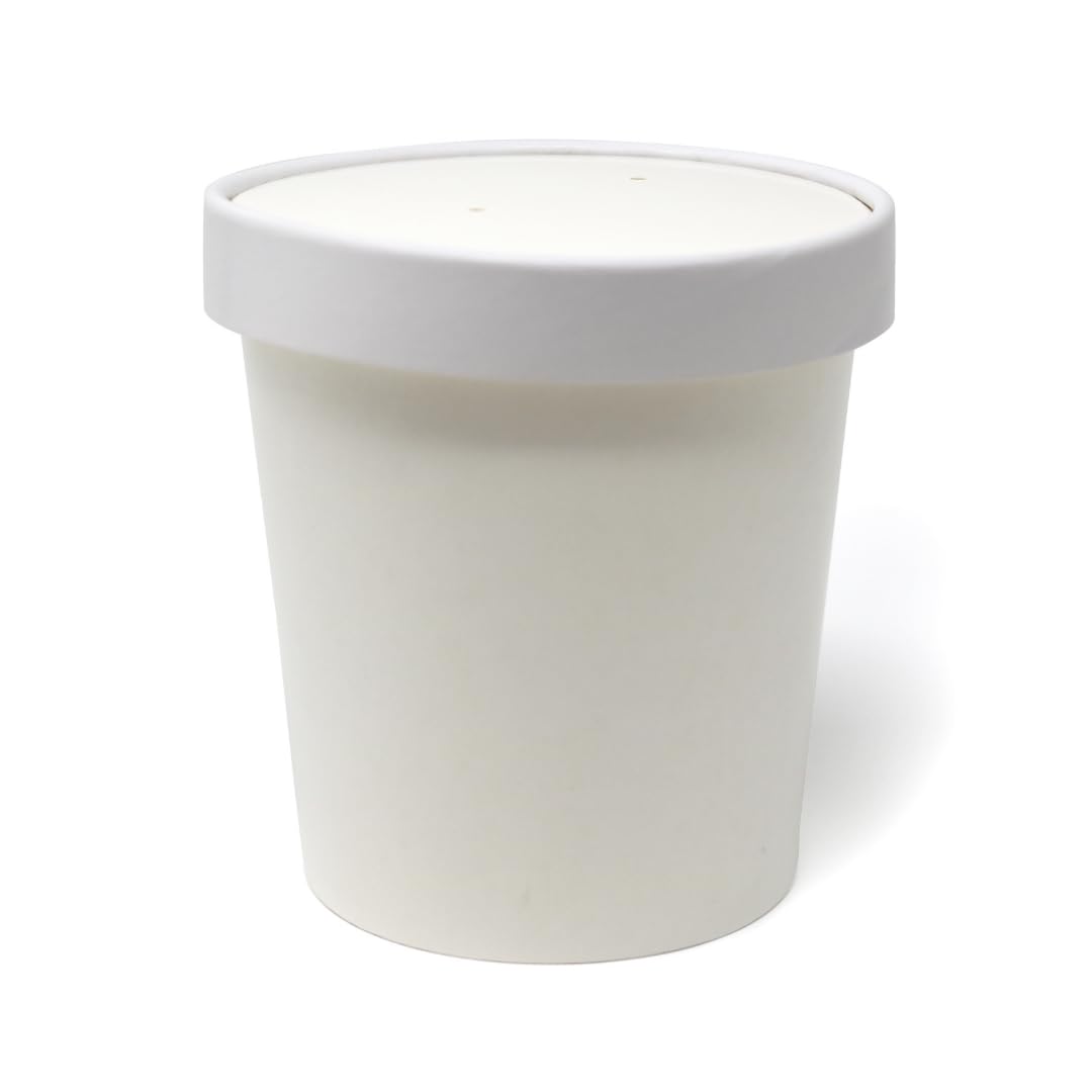 ESKAY PRODUCTS Soup – Ice Cream Containers w/Lids – Packed 250 Cups/Lids Per Case, Sturdy and Disposable 16oz. White - Image 5