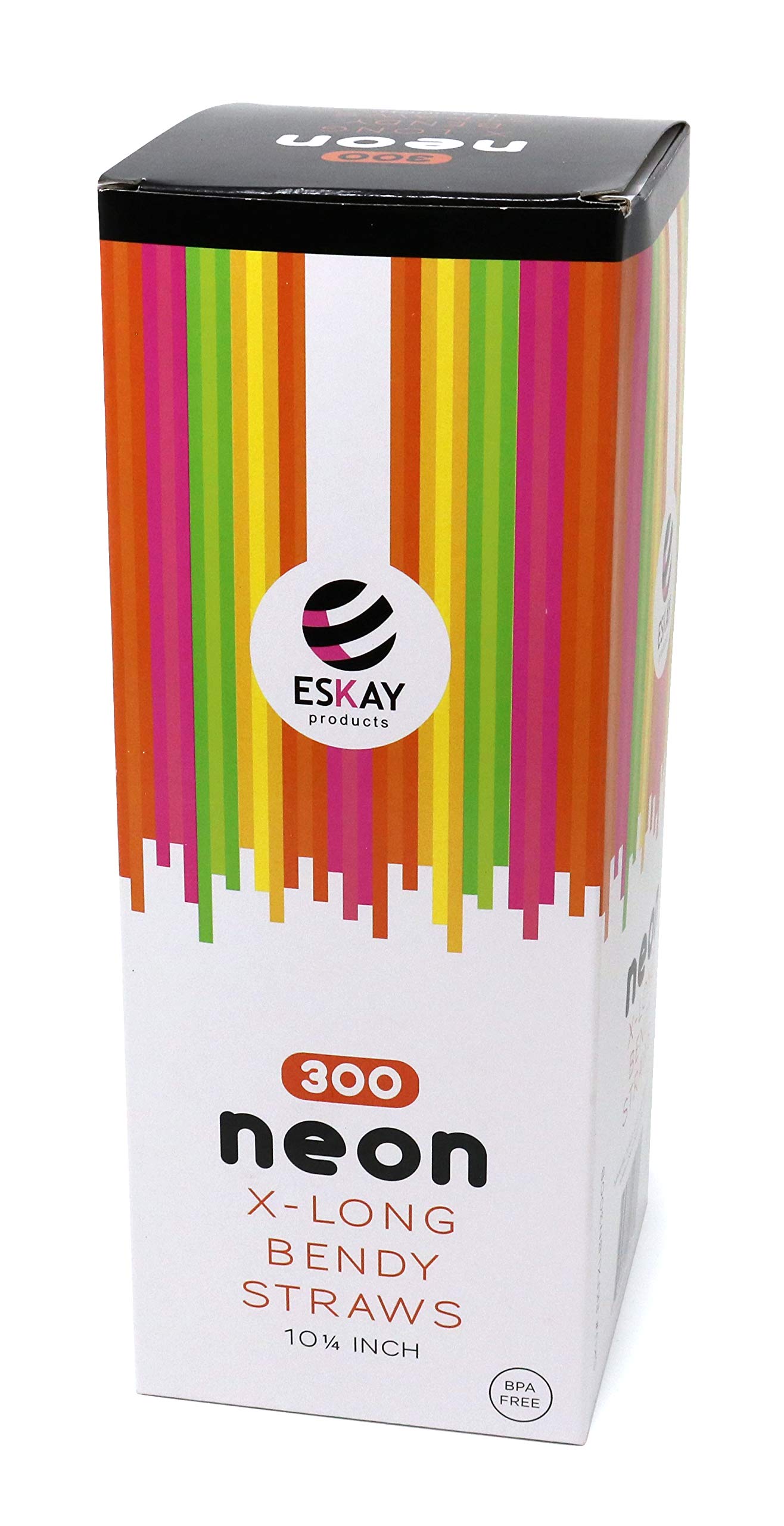 Flexible Neon Straws - BPA Free Plastic Straws - Colorful, Extra Long, Jumbo, 10'-12.75', 300 Pack - Image 5