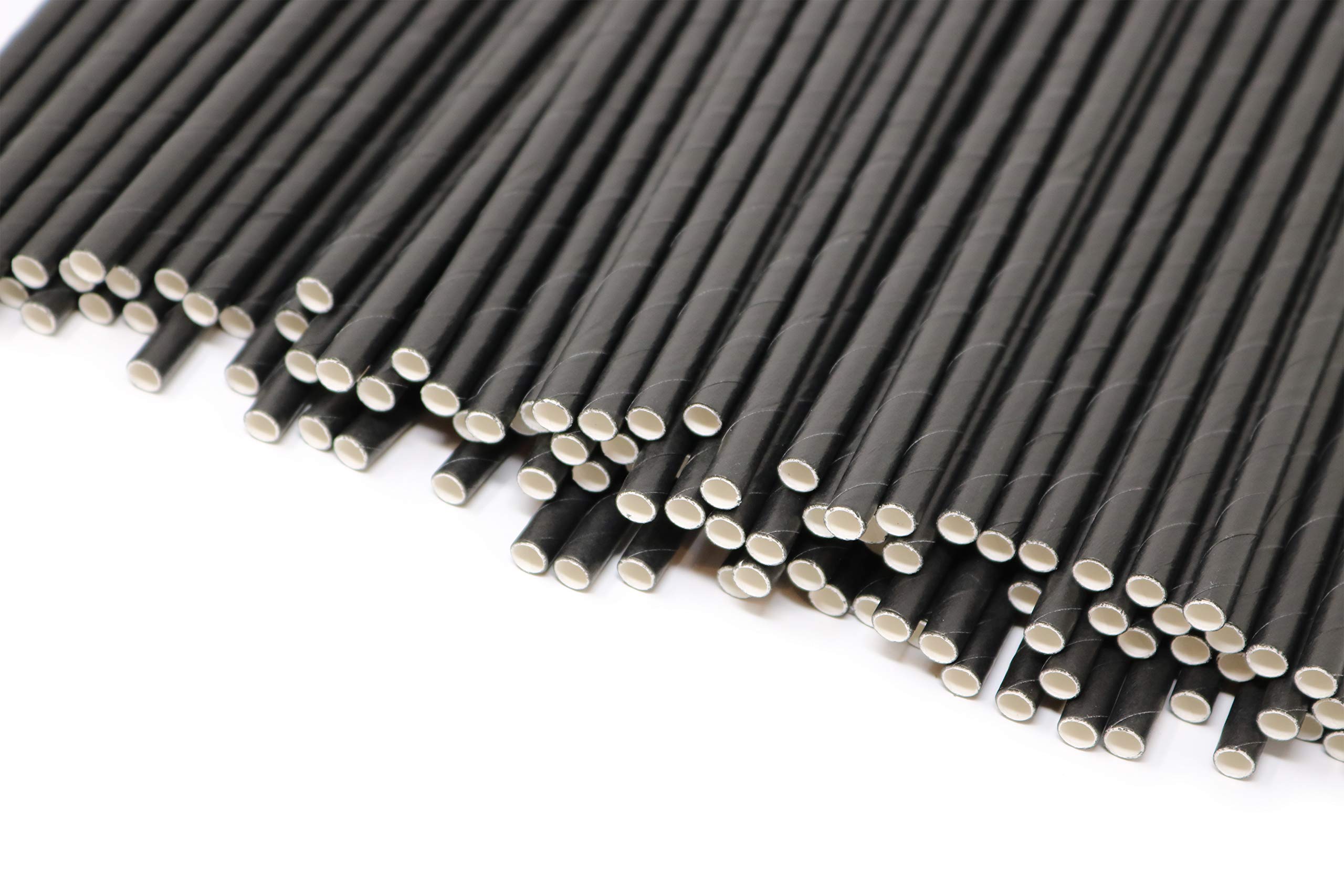 Paper Straws, Eco Friendly Bio-Degradable Straws, 7 3/4 Inch Bulk Pack of 400/Box, Black - Image 3